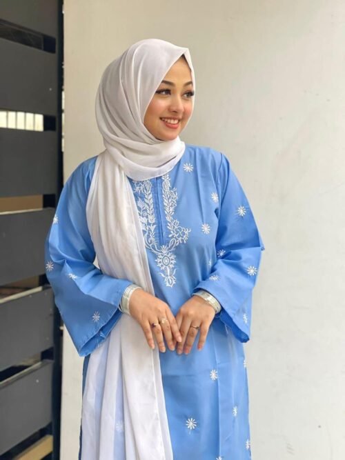 🧵 স্নিগ্ধ রঙের স্ল্যাব কটন এমব্রয়ডারি থ্রি পিস)