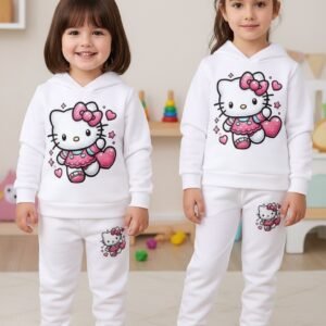 খুবই নরম ও আরামদায়ক কাপড়ের তৈরি, দারুণ স্টাইলিশ বেবি হুডি সেট।