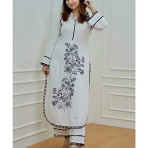 অরগ্যান্ডি কটন পার্টি ড্রেস ২ পিস