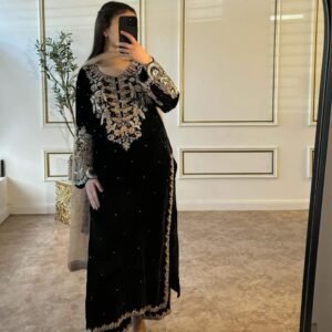 জমকালো সিকোয়েন্স অর্গানজা এসি কটন থ্রি পিস