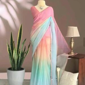 নরম মাইক্রো জর্জেট শাড়ি