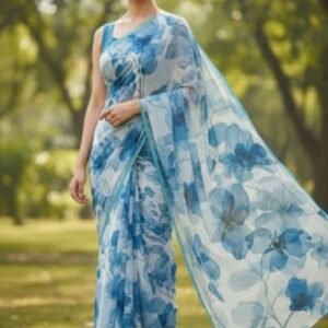 ক্লাসিক জর্জেট শাড়ী