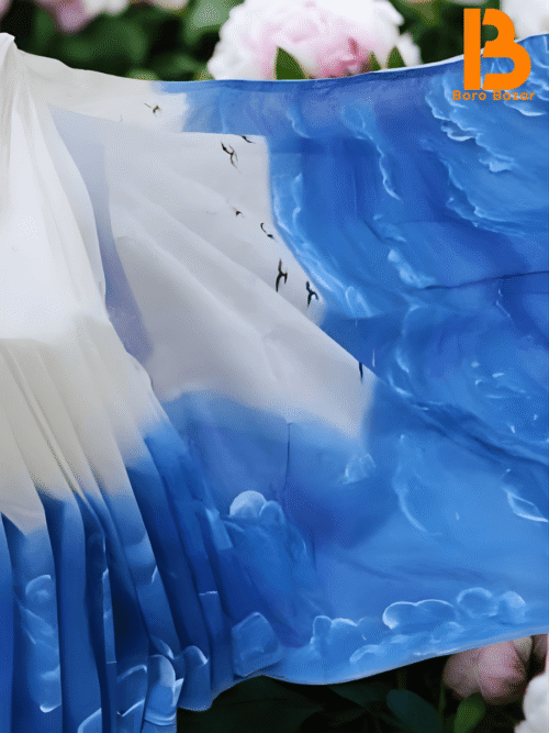 মনোমুগ্ধকর হাফ সিল্ক শাড়ি (হ্যান্ডপ্রিন্ট)