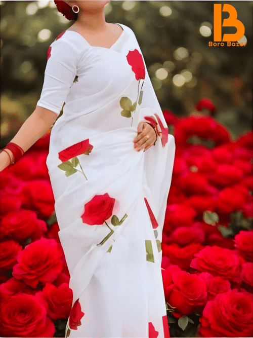 ✨ মনোমুগ্ধকর চাঁদেরী সিল্ক শাড়ি